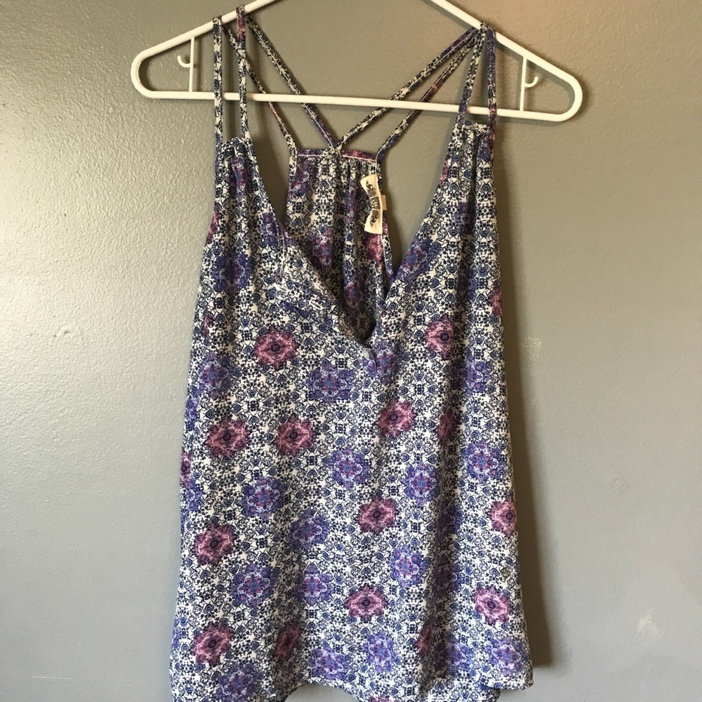 Hippie Rose Pattern Tank Top